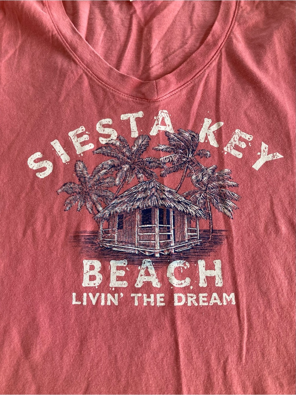 Siesta Key Beach  graphic v neck t shirt